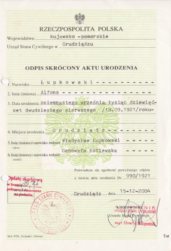 Alfons Łupkowski – biografia, życie i wspomnienia