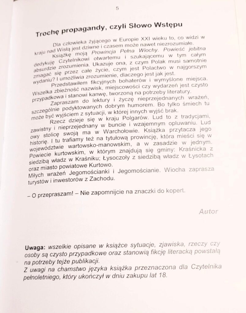 Prowincja Pełna Wiochy (2016) satyra